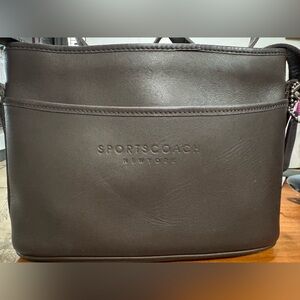Vintage Sports Coach dark brown bag-UNISEX